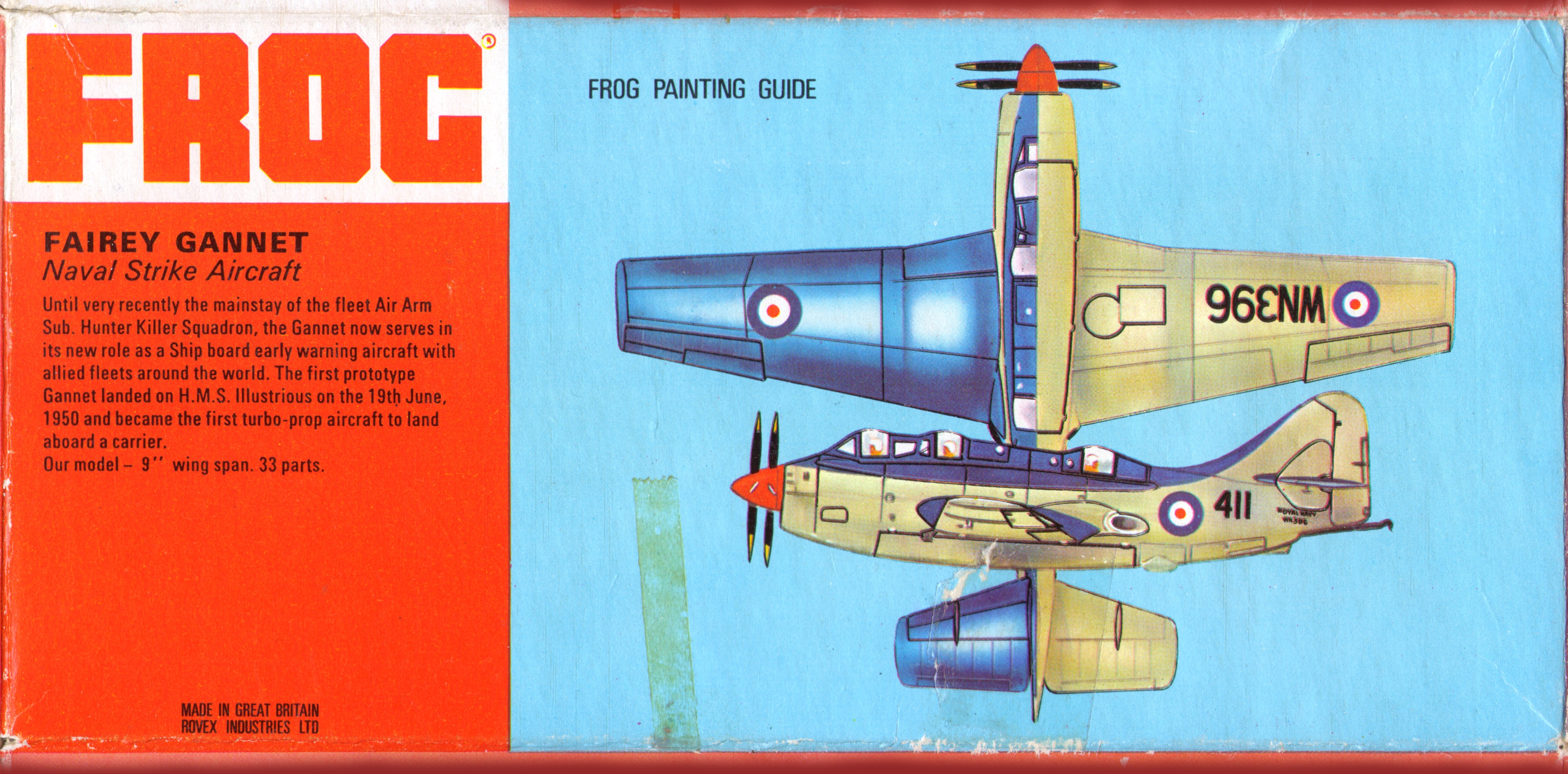 Схема окраски и маркировки FROG F331 Fairey Gannet